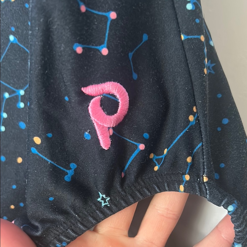 Black Constellation Print Women's Bodysuit - Picture 2 of 3